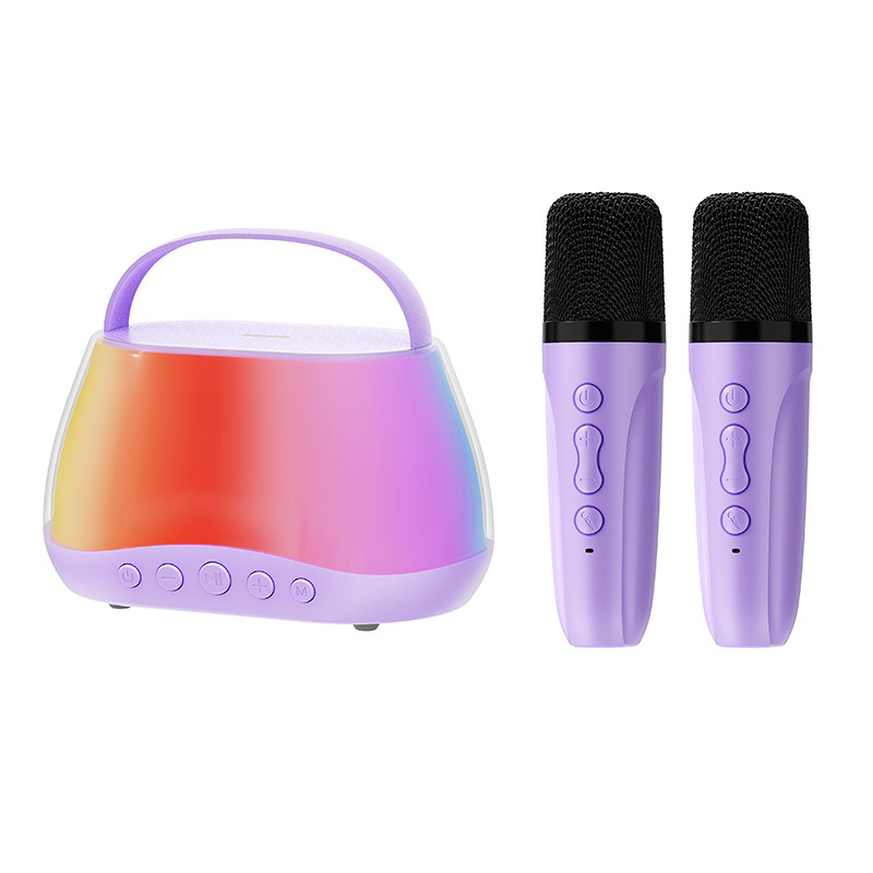 Colorful K Song Audio Microphone All-in-One Portable Bluetooth Speaker Home KTV Outdoor Singing Set