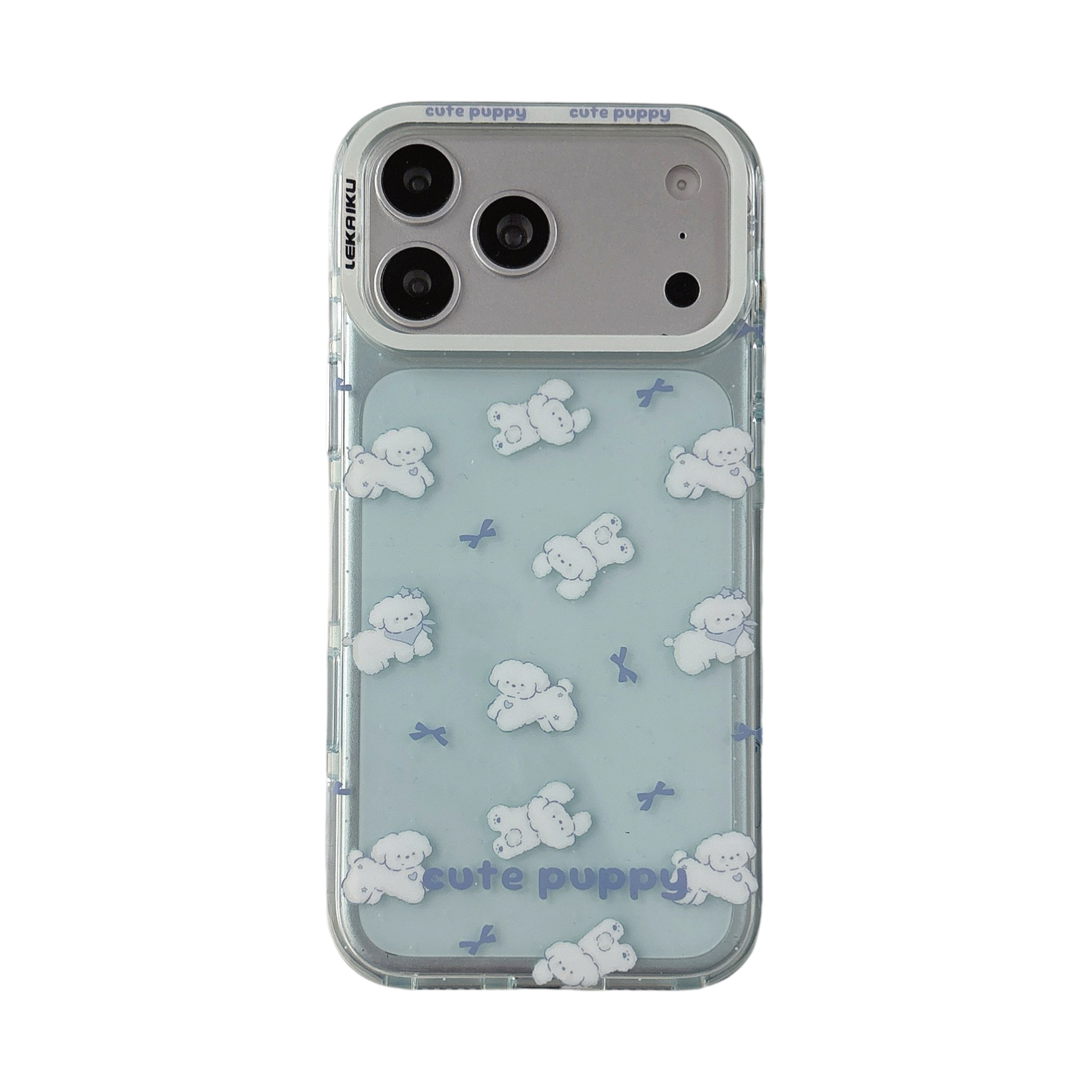 For iPhone 17 Pro Max Graffiti Side IMD Phone Case Apple 16 Full Screen Bear Cartoon Transparent Case