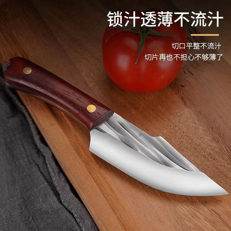 Mongolian Hand-Held Meat Knife Small Knife High Manganese Steel Forged Hand-Pulled Meat Camping Fruit Knife BBQ Knife Slaughter Special Knife