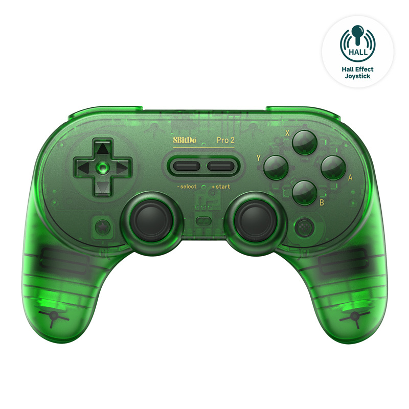 8bitdo PRO 2 Special Edition Transparent Bluetooth Multi-Platform Game Controller with Back Buttons Hall Effect