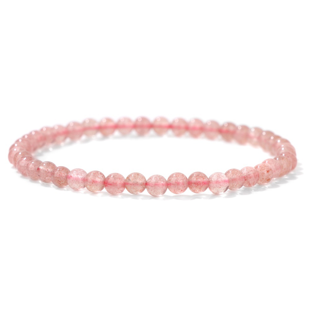 4mm artificial stone bead bracelet for men, simple elastic rope bracelet