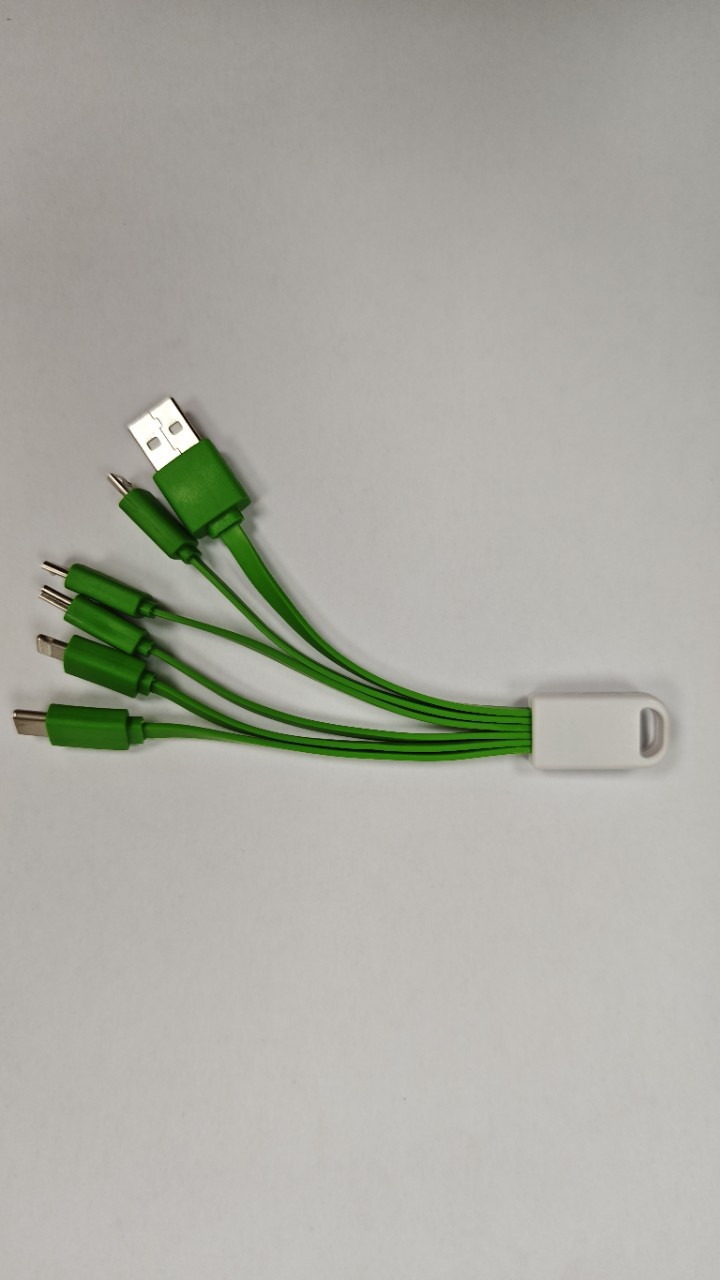 6-in-1 keychain data cable mini Android type-c multi-functional six-in-one charging cable gift