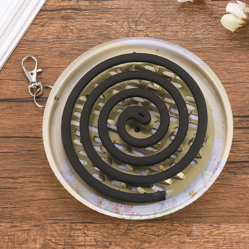 Outdoor portable hanging mosquito coil box household tooth mosquito coil rack with lid mosquito coil holder iron mosquito coil tray ash tray mosquito repellent