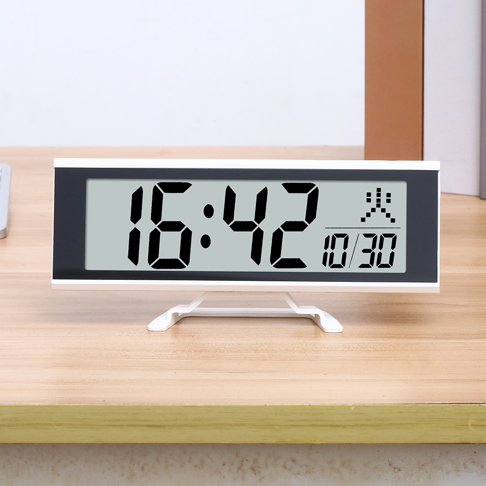 Large Screen Japanese Radio Controlled Clock Perpetual Calendar Electronic Clock Simple Wall Clock Automatic Time Setting Alarm Clock