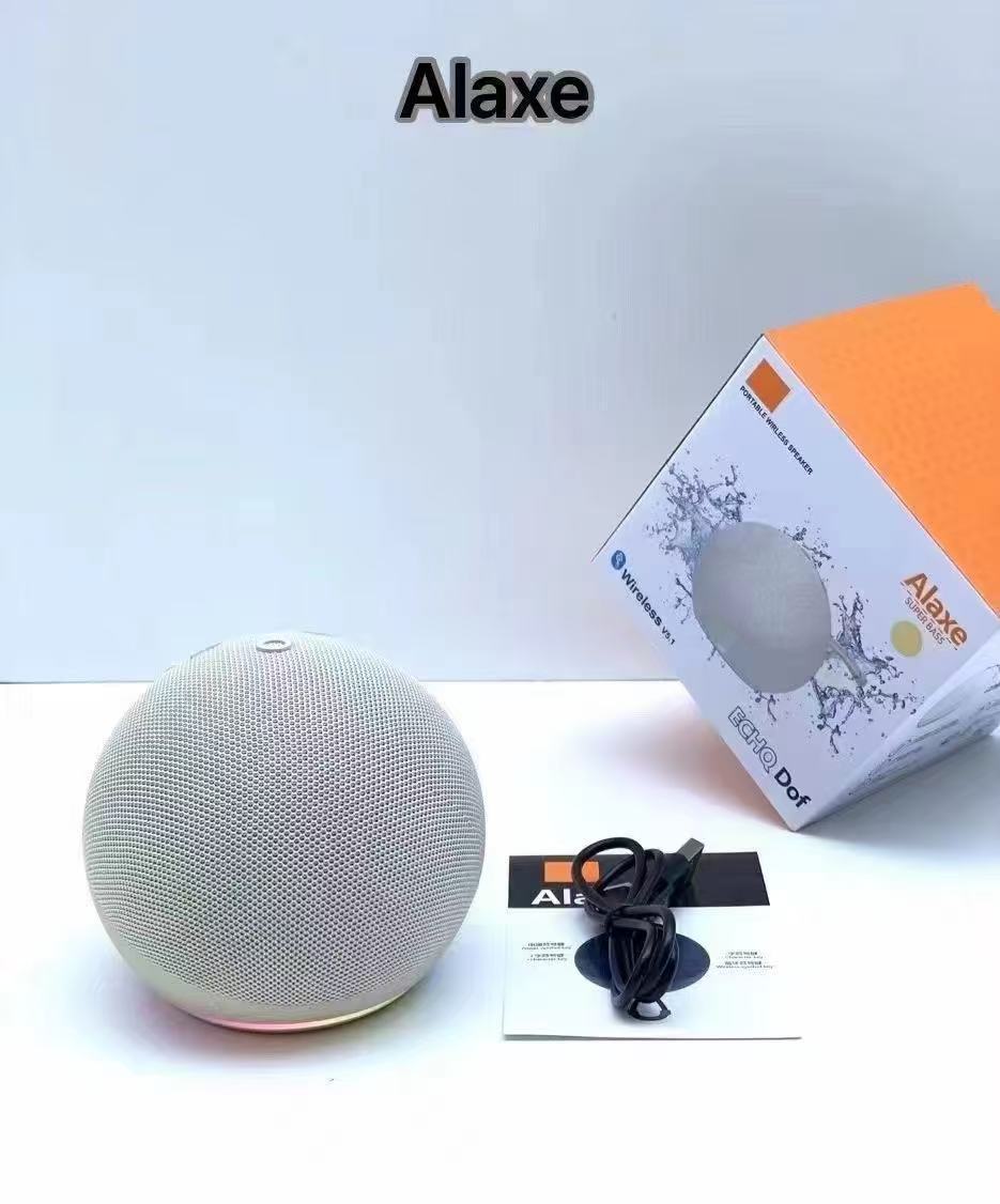 Alaxe Bluetooth Speaker Wireless Fabric Card Mini Sound Subwoofer Desktop Mini Bluetooth Speaker