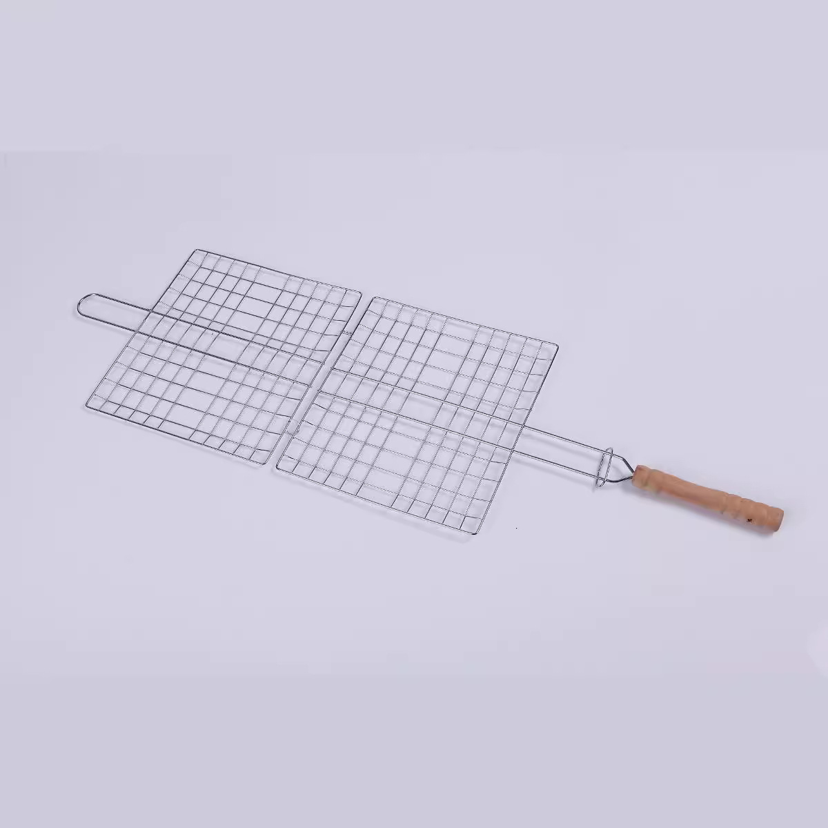 Outdoor BBQ Grill Net Large Double Fish Net Double-Layer Fish Net Clip Grilled Fish Net Clip Hamburger Clip