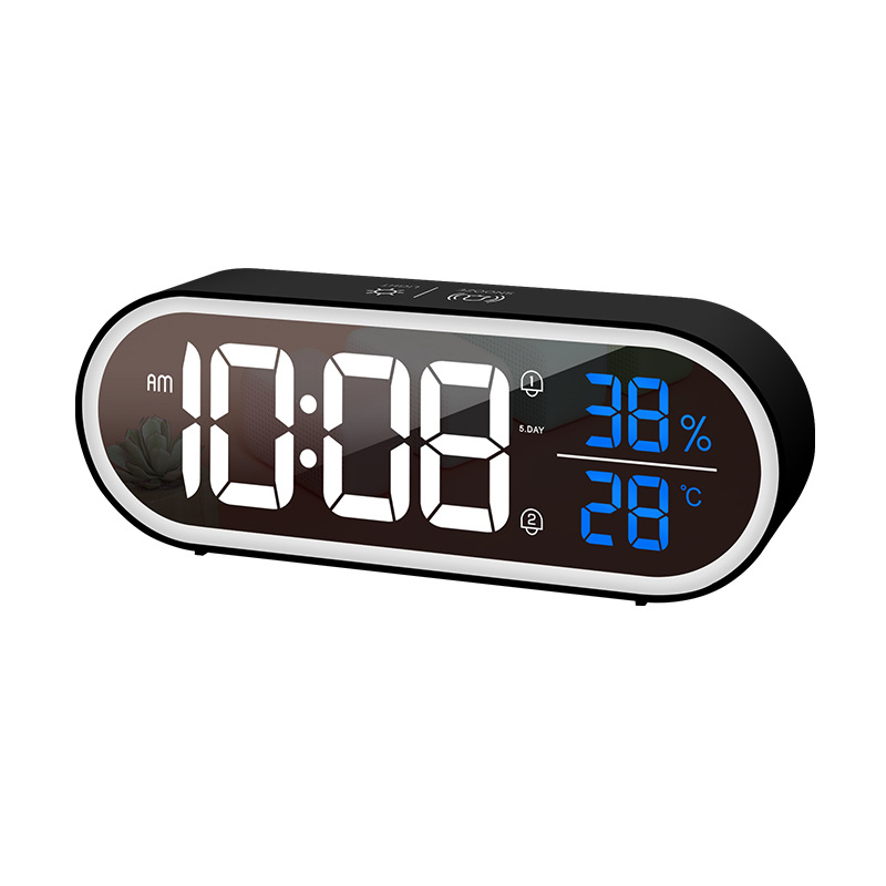 Gift Student Night Light Digital Alarm Clock Silent Smart LED Electronic Clock Multifunctional Music Alarm Clock