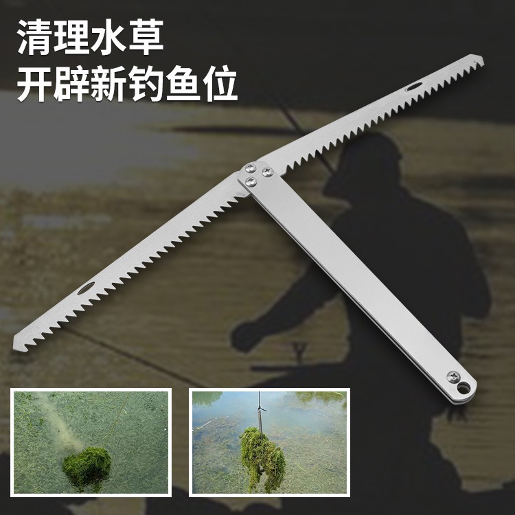 Stainless Steel Serrated Weed Cutter Fishing Tool Weed Cutter Fishing Knife Folding Grass Cutter