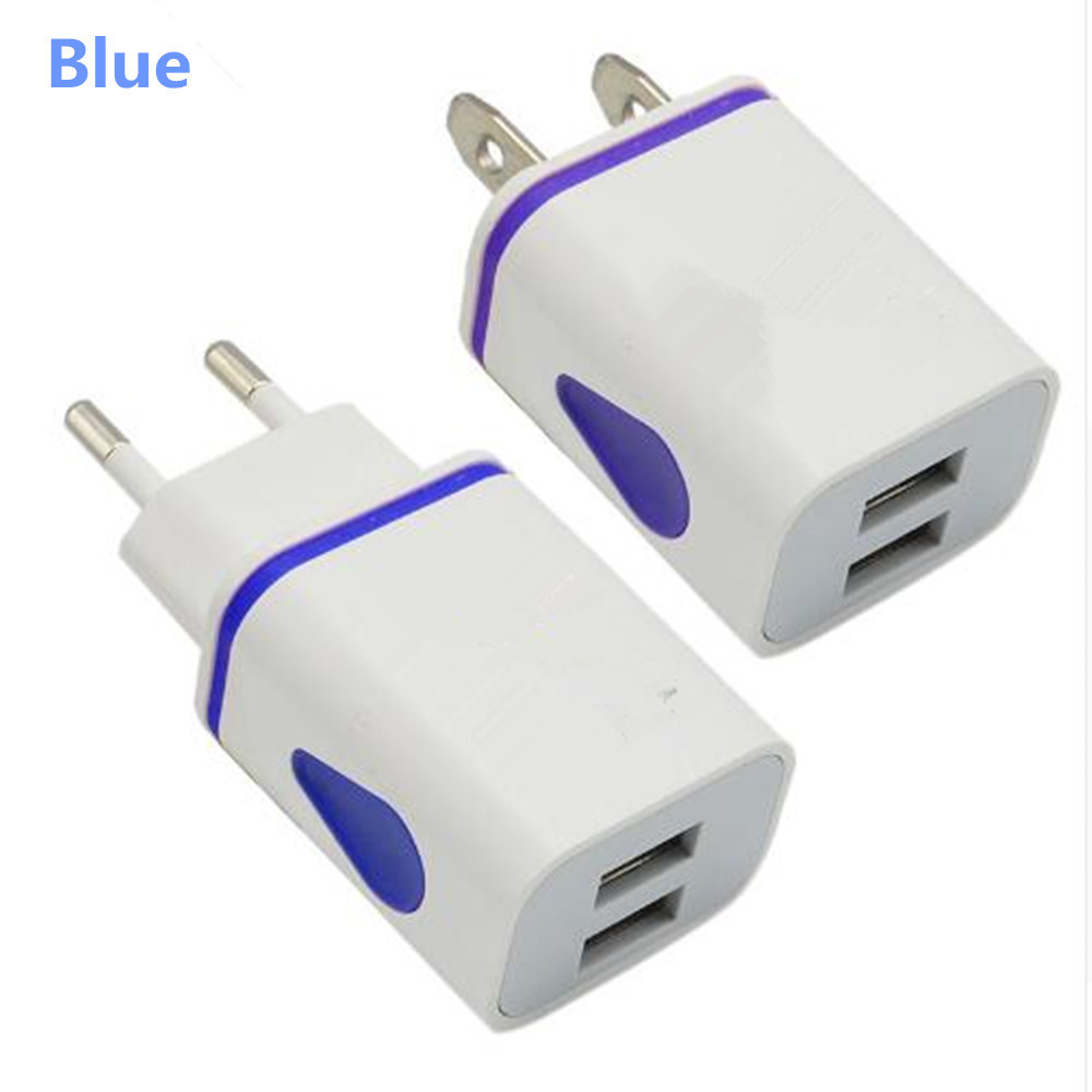 2USB Waterdrop LED Glowing Charger Smartphone Dual Port Drop Travel Charger Raindrop Charging Head