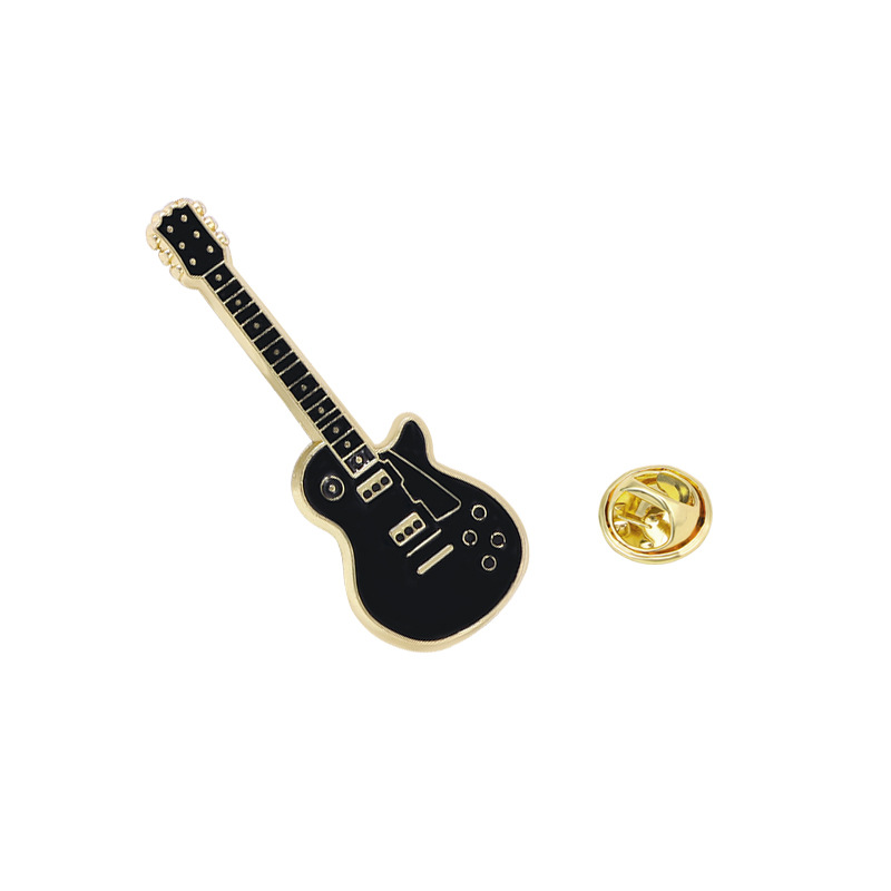 New Electric Guitar Brooch Musical Instrument Violin Pin Student Gift Cartoon Badge Clothing Accessory