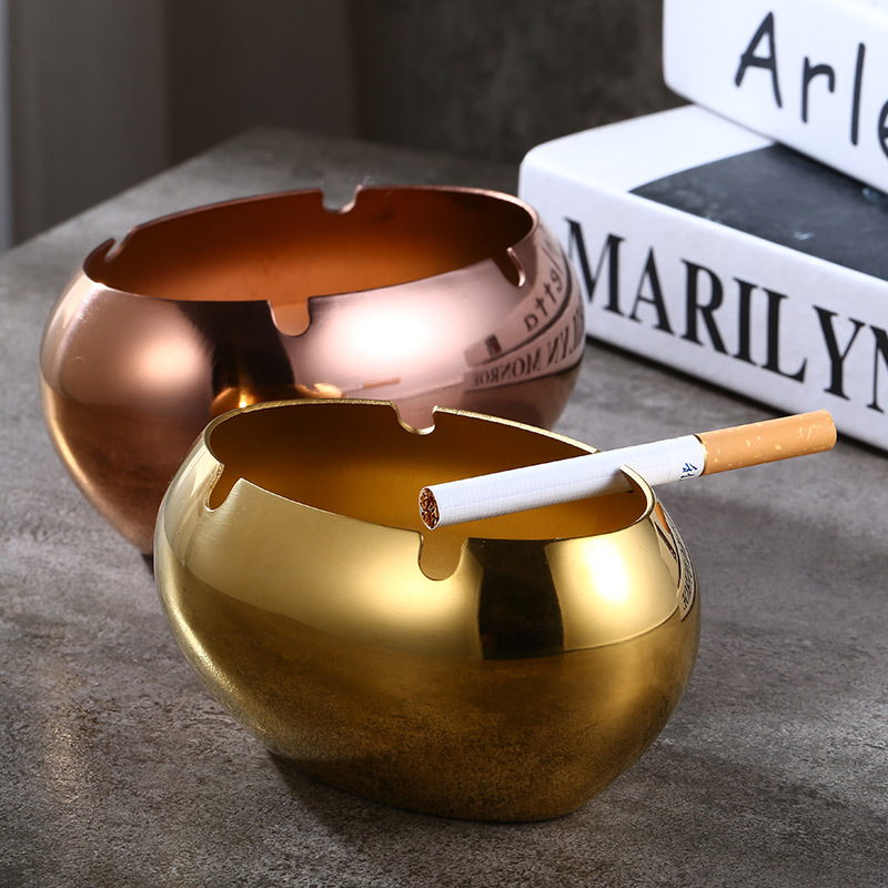 Yuanbao Stainless Steel Ashtray Internet Cafe Restaurant Hotel Oval