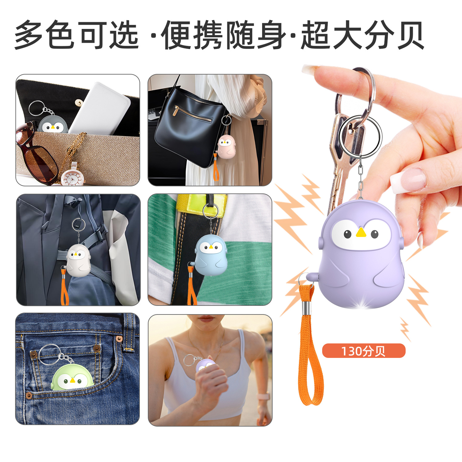 New Anti-wolf Device for Women Self-defense Children Students Elderly Emergency Caller Cute Keychain