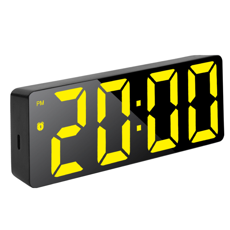 LED mirror modern minimalist electronic alarm clock student desktop smart new large screen alarm clock