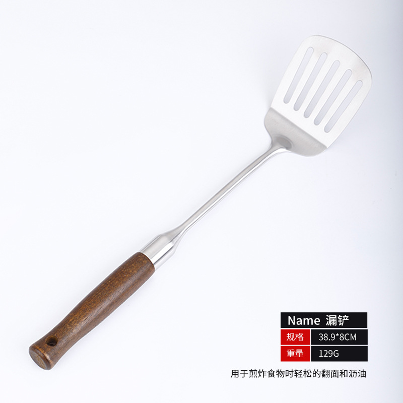 Spoon, stainless steel spatula, 304 soup spoon, high temperature resistant kitchenware set, spatula, kitchen utensils, hotel supplies