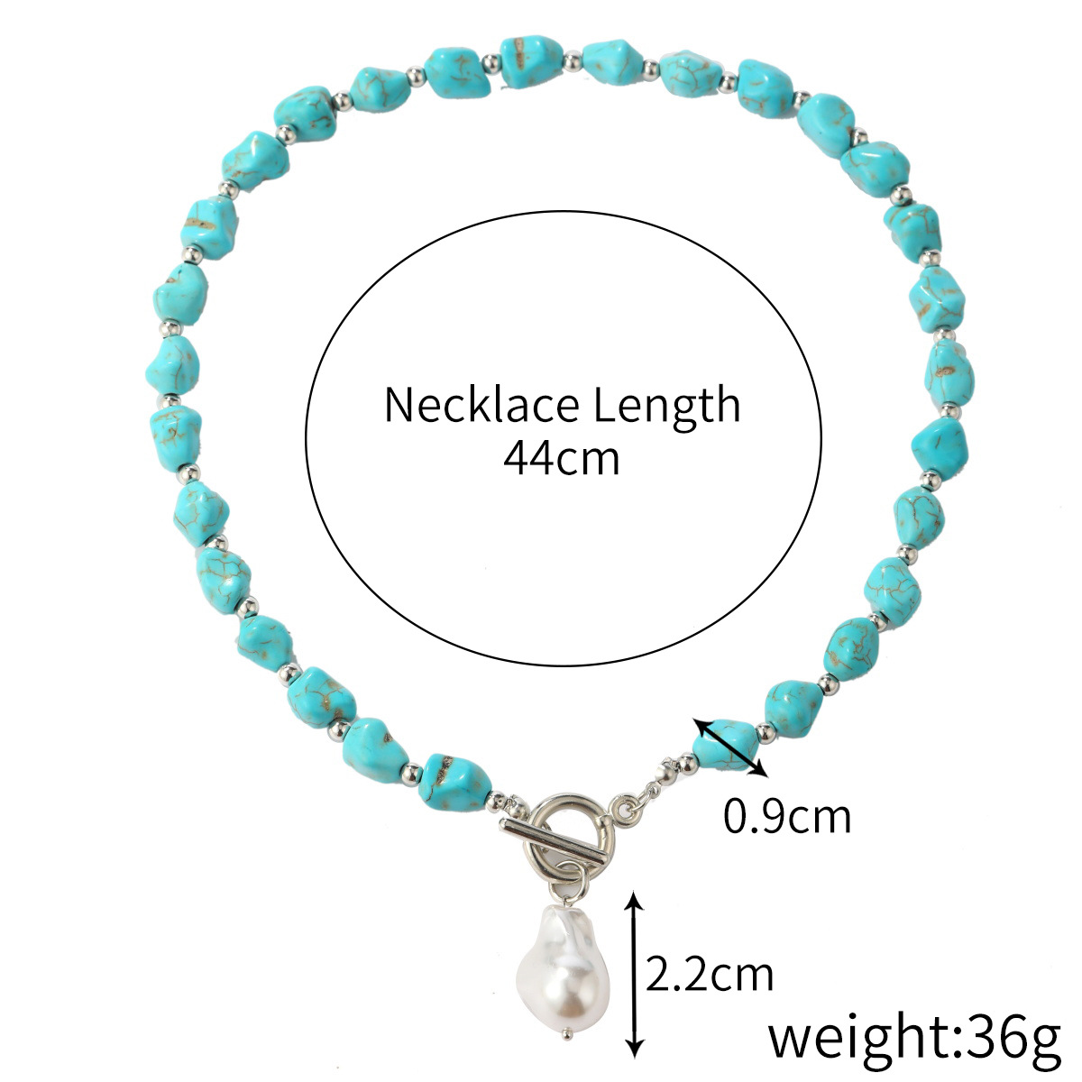 Bohemian ethnic style autumn winter jewelry turquoise pendant long sweater chain