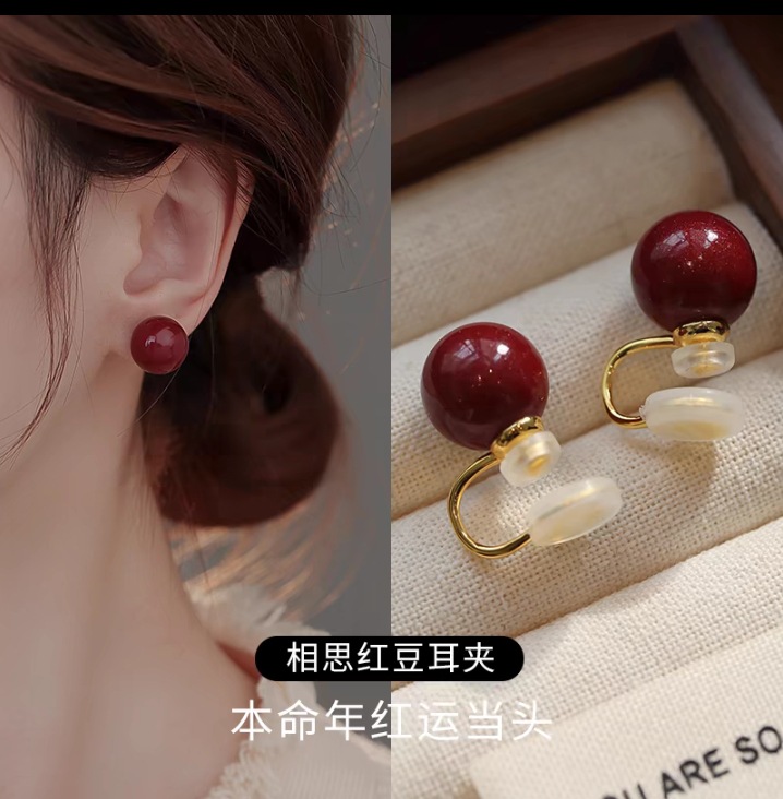 fever pearl stud earrings for women S999 925 silver earrings ear accessories