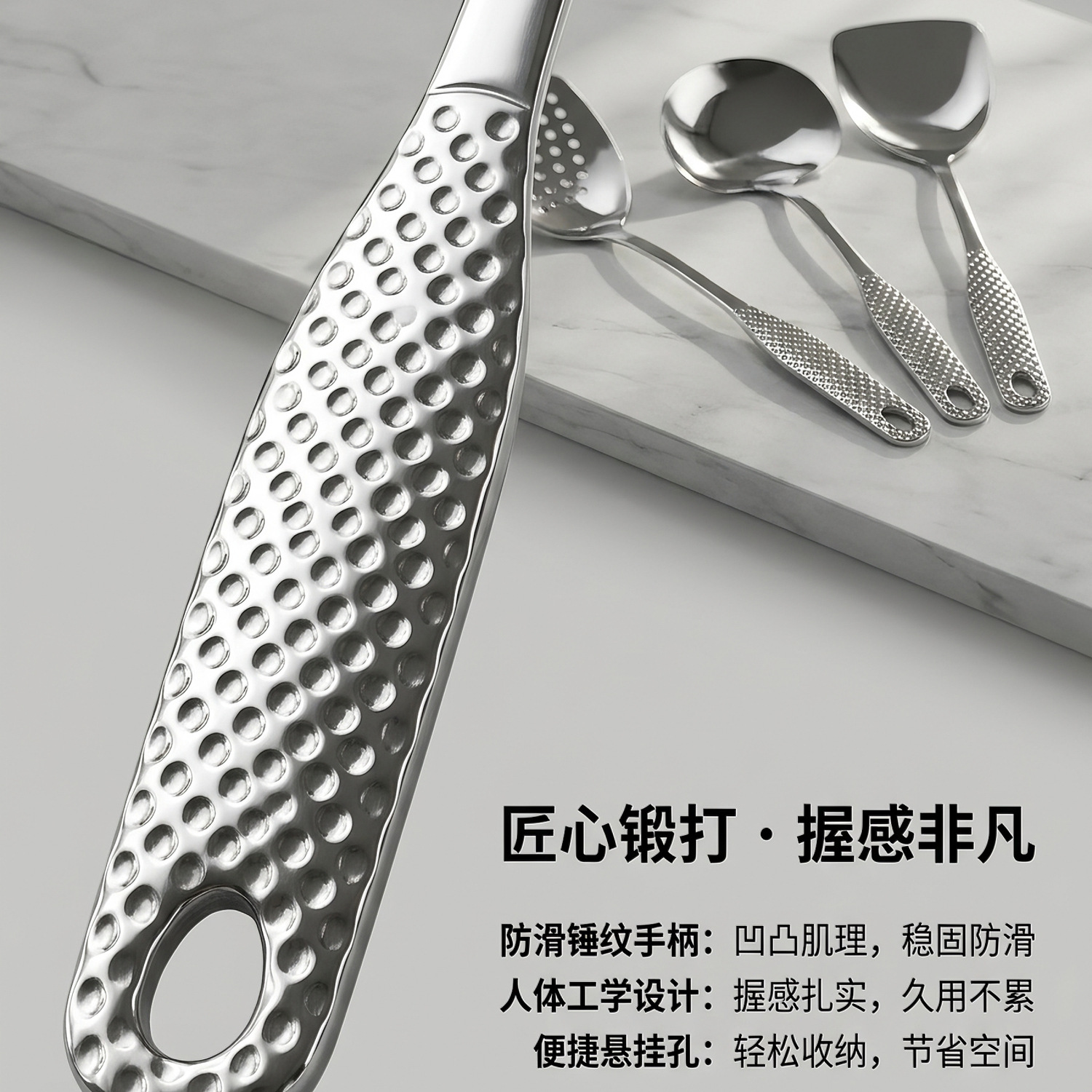 Food grade 304 stainless steel spatula kitchen utensil set mushroom spatula cooking household spatula cooking