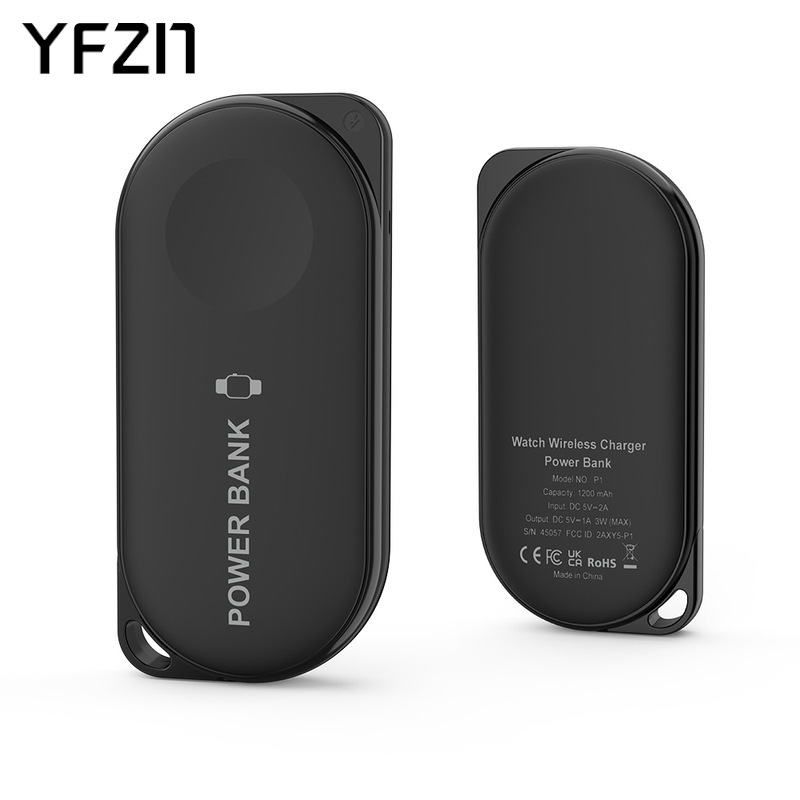 Compatible with Apple Watch KC wireless power bank 1200mAh mini iWatch 9/Ultra 2 charging bank