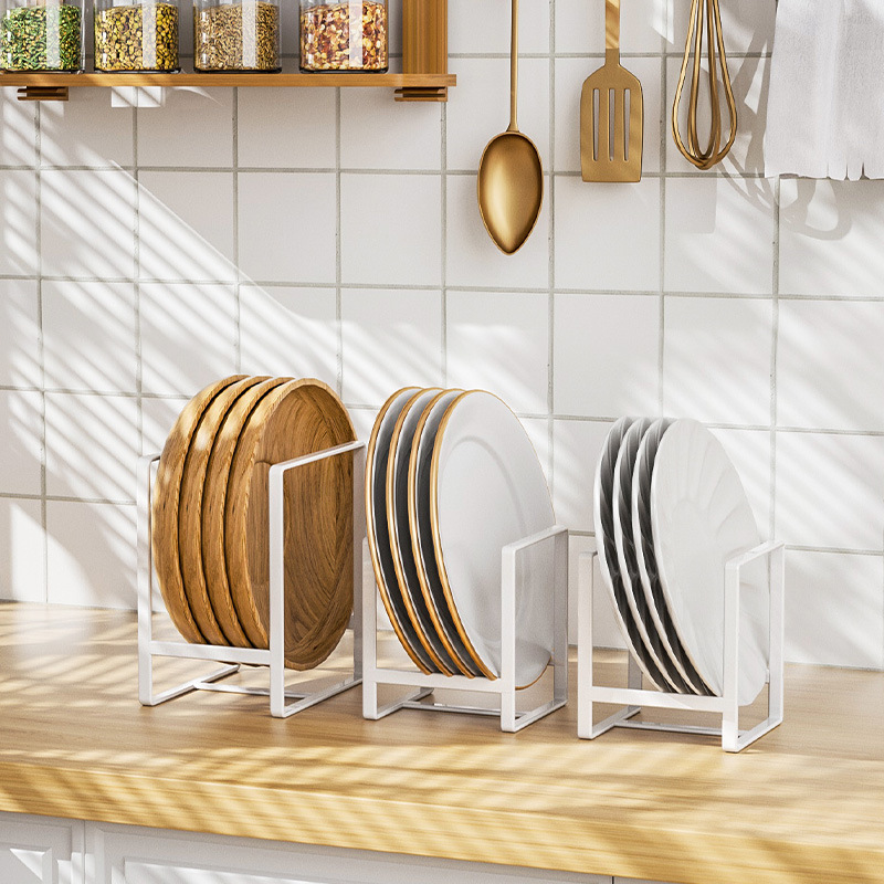 Japanese-Style Dish Rack, Drain Rack, Plate Rack, Kitchen Storage Organizer, Cabinet Shelf, Dinner Plate and Bowl Rack, Cutting Board and Pot Lid Holder