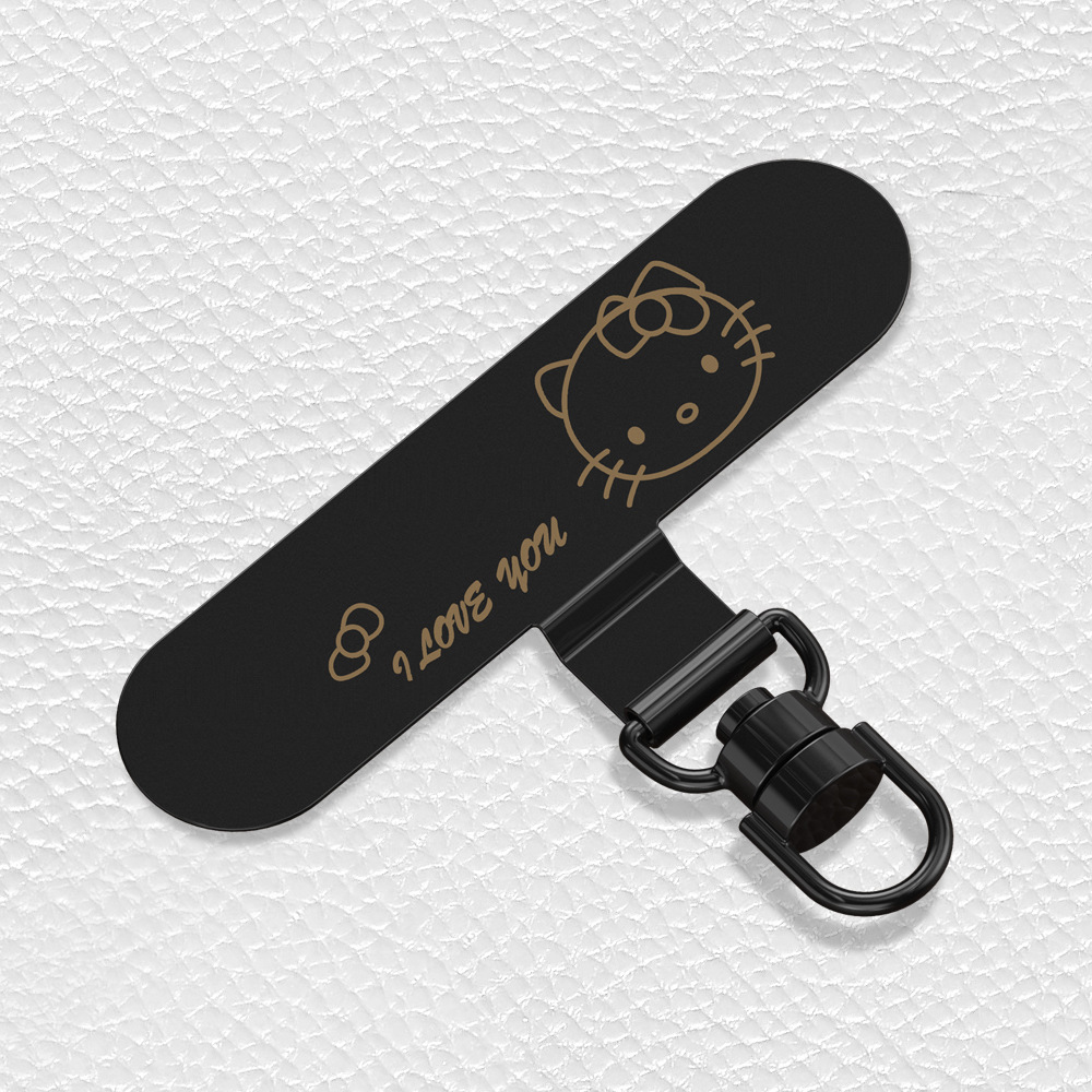 Pad Stainless Steel Metal Clip Phone Case Fixed Buckle Connection Clip Phone Chain Rotating Pendant Geometric Pendant