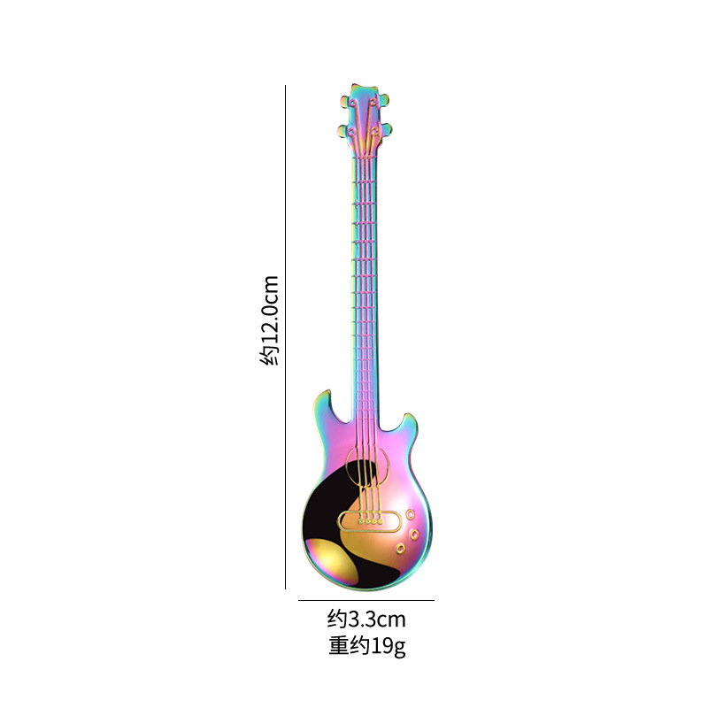 304 stainless steel spoon, guitar spoon, coffee stirring spoon, ice bar spoon, music bar spoon, mug spoon