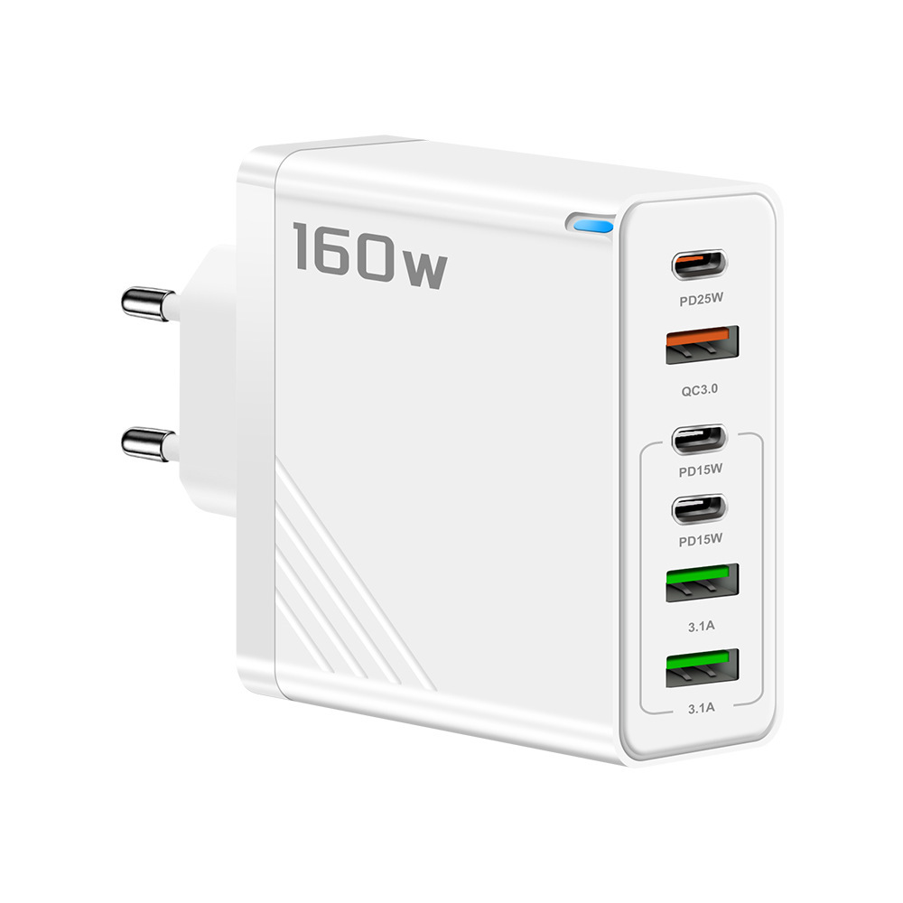 160W Multi-Port PD Fast Charger 3USB+3TYPE-C UK Plug for Apple Huawei Xiaomi Plug