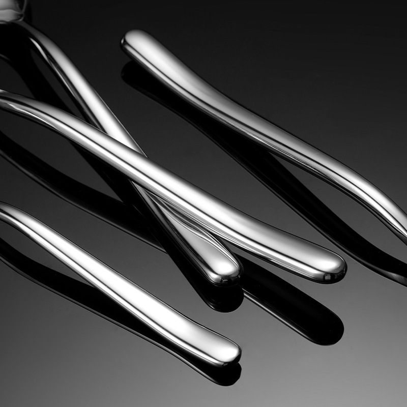 304 stainless steel tableware moonlight knife fork spoon, thickened spoon, steak knife, hotel restaurant Western tableware