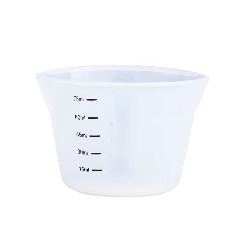 High temperature resistant silicone measuring cup 125ml 250ml liquid measuring cup set graduated measuring cup kitchen baking tool