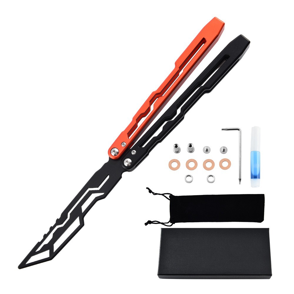 New Mecha Style Butterfly Knife Unsharpened Folding Knife CSGO Peripheral Outdoor Portable Practice Tool