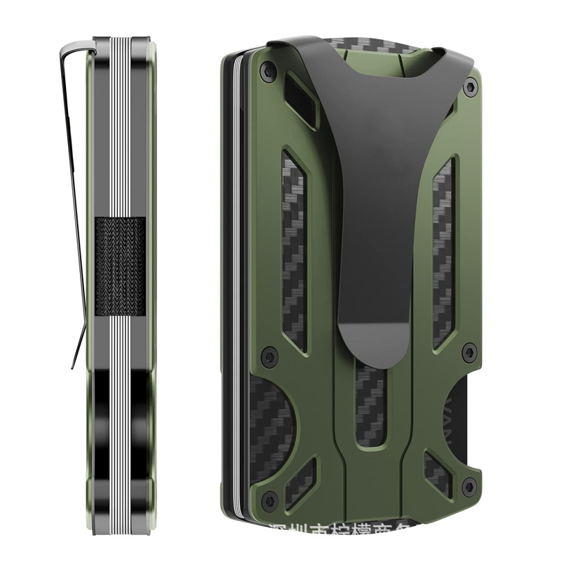 New Aluminum Alloy Card Holder RFID Anti-theft Card Clip Metal Air Tag Ultra-thin Men's Wallet