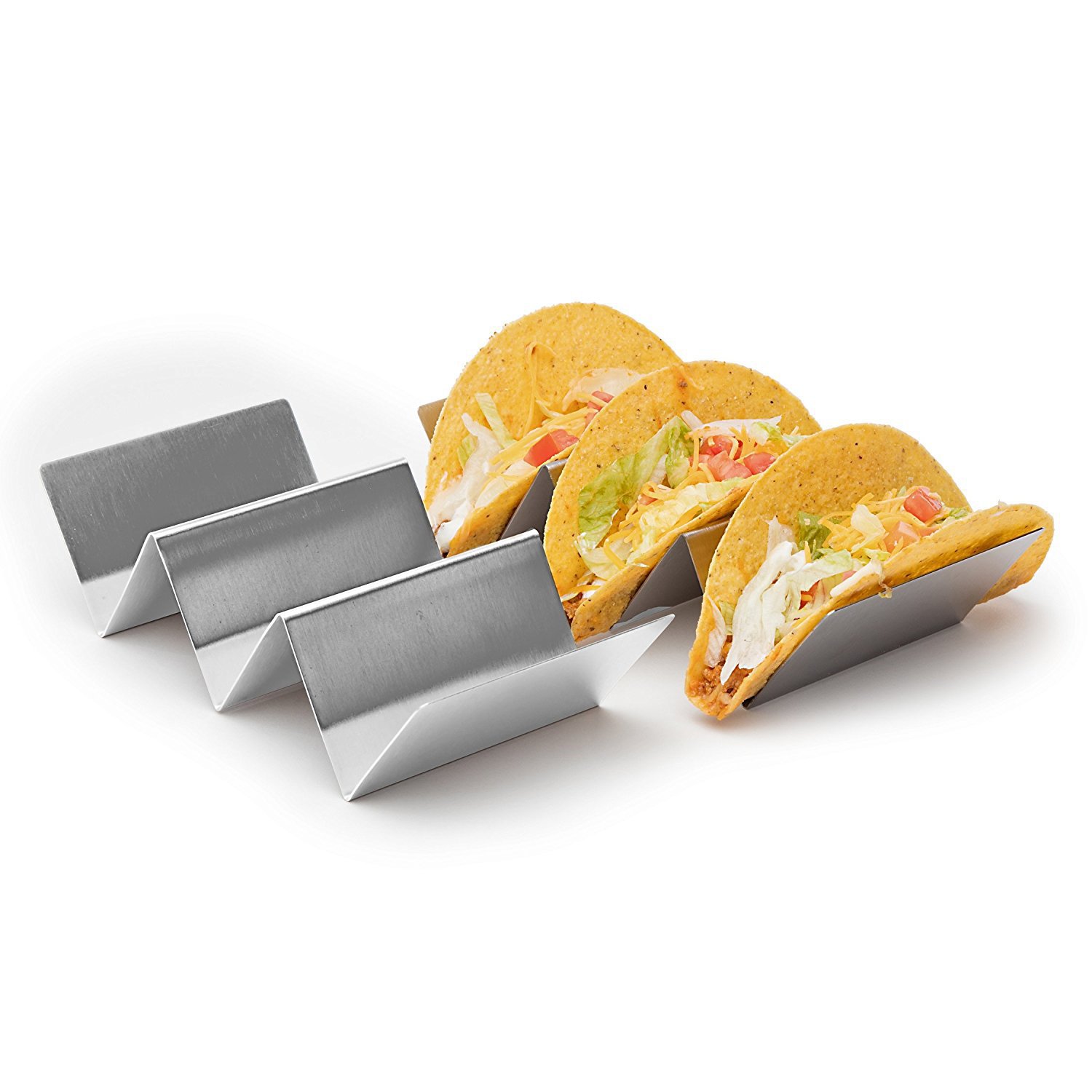 Mexican W-shaped stainless steel thin pancake rack, taco holder, chicken spring roll holder, taco holder