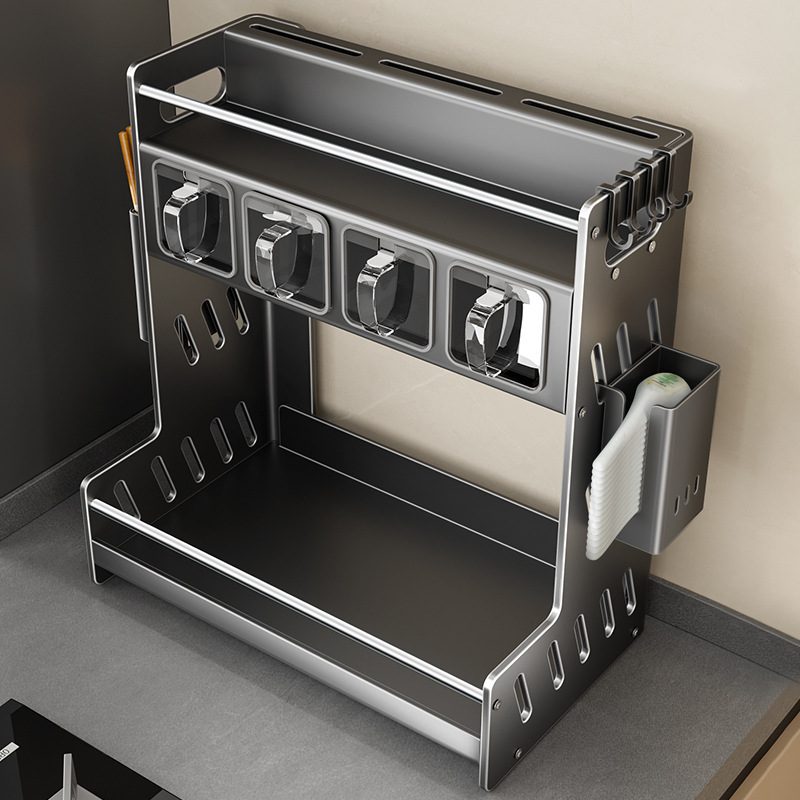 No-installation Kitchen Multi-layer Storage Rack Multifunctional Home Chopstick Knife Rack Seasoning Rack Storage Floor-standing