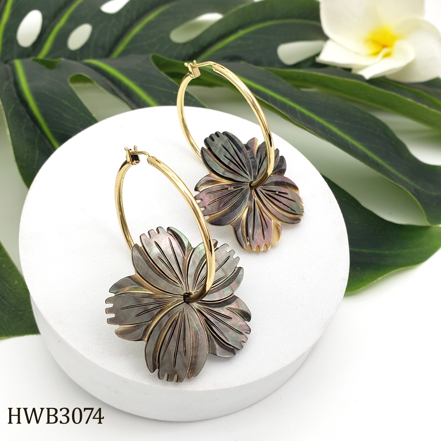 Original Design Natural Black Shell Pearl Earrings Turtle Drop Earrings