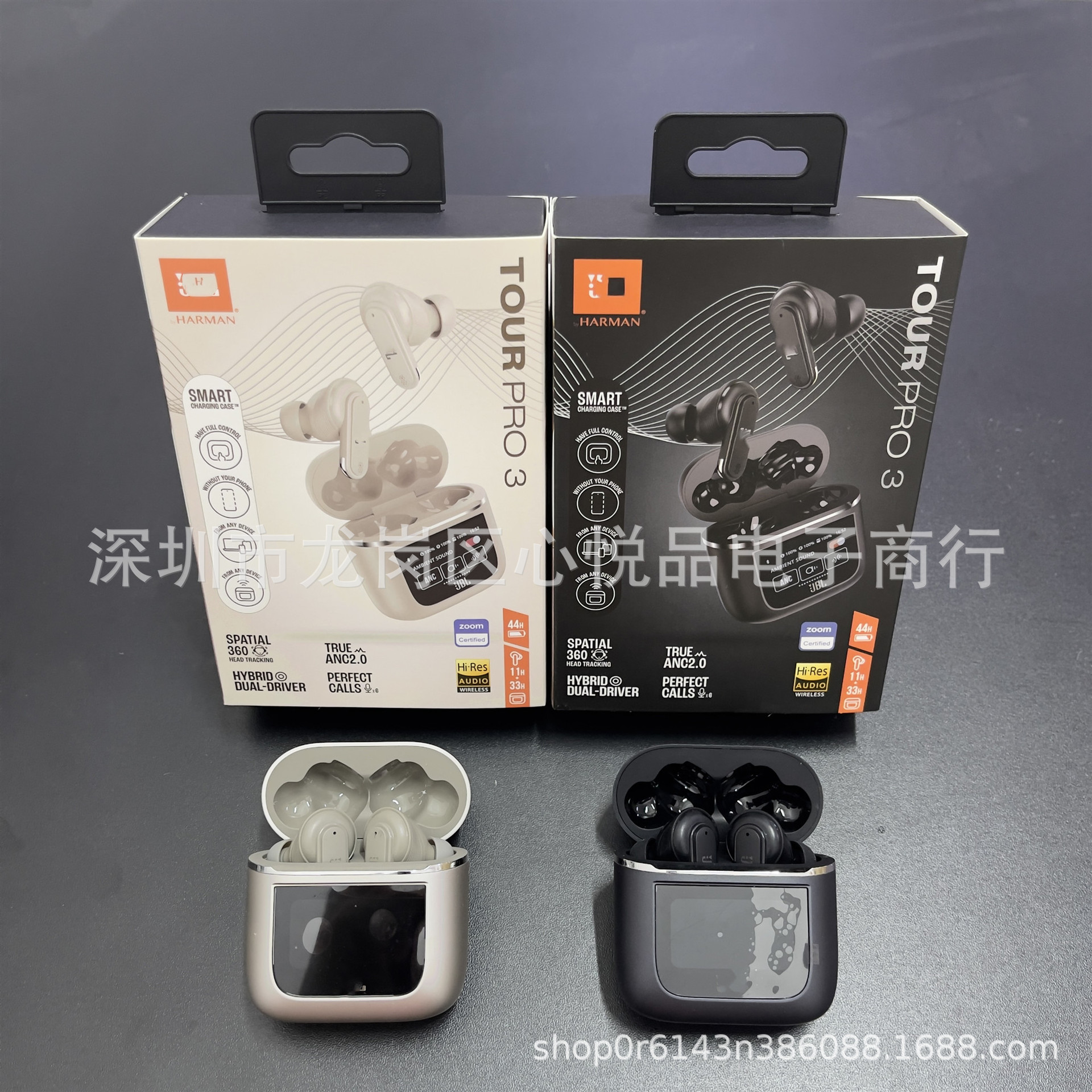 New TOUR PRO3 ANC+ENC smart screen 21 language Bluetooth earphone