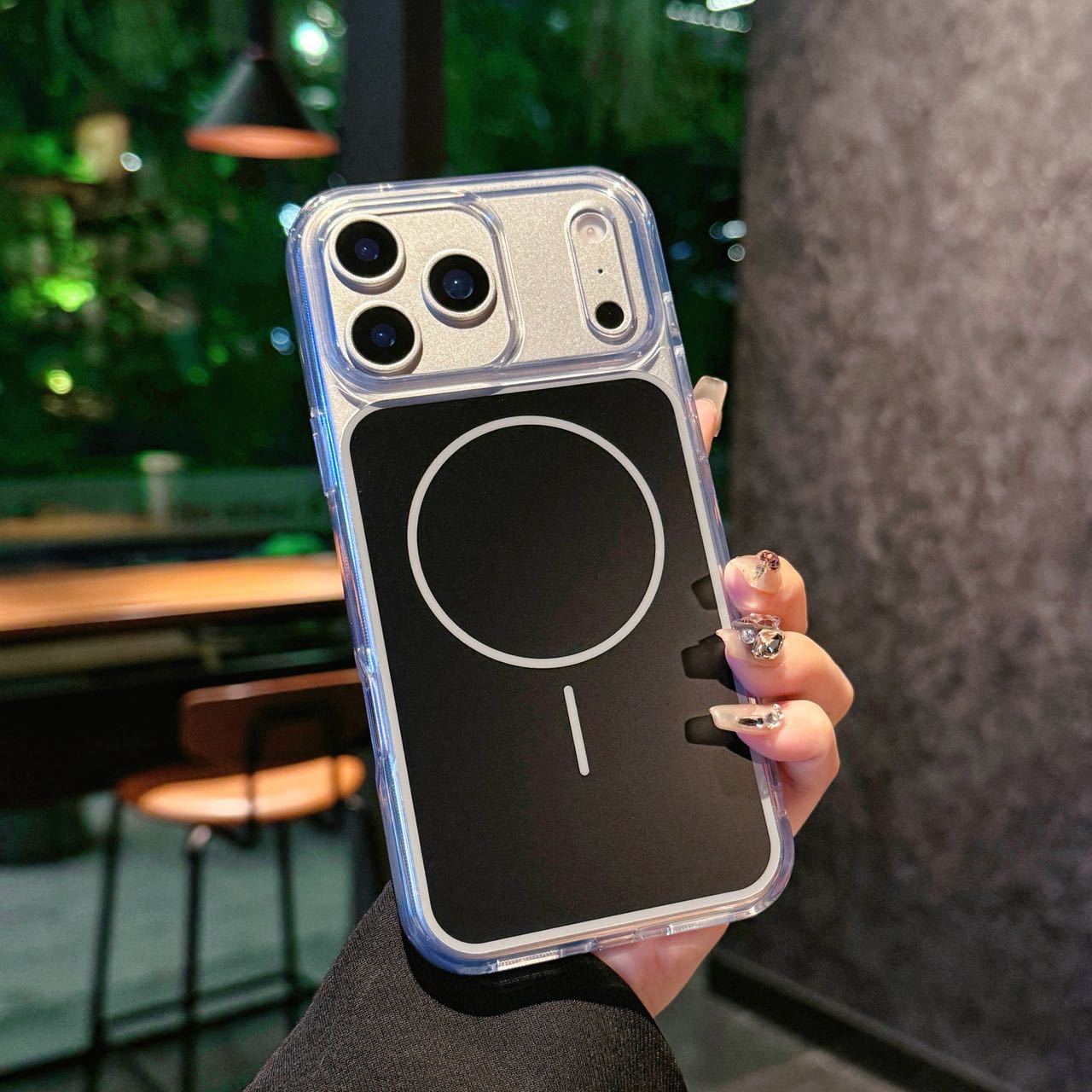 For iPhone 17 Pro Max Contrast Color Dual Layer Magnetic Phone Case Apple 16 Transparent Matte Leica Protective Case