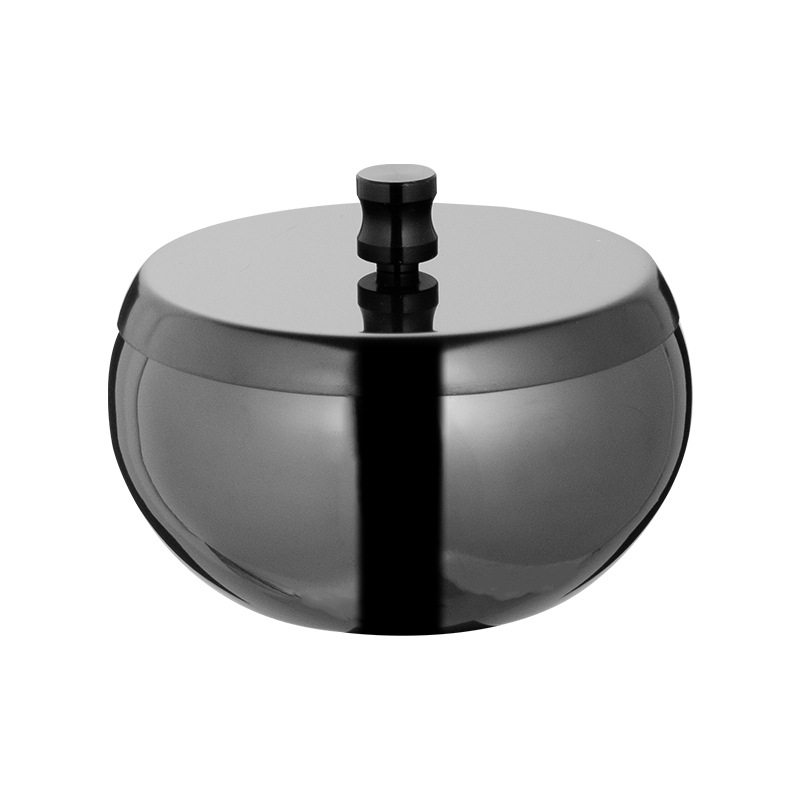 New Metal with Lid Windproof Home Stainless Steel Ashtray Thickened Large Office Bar Use