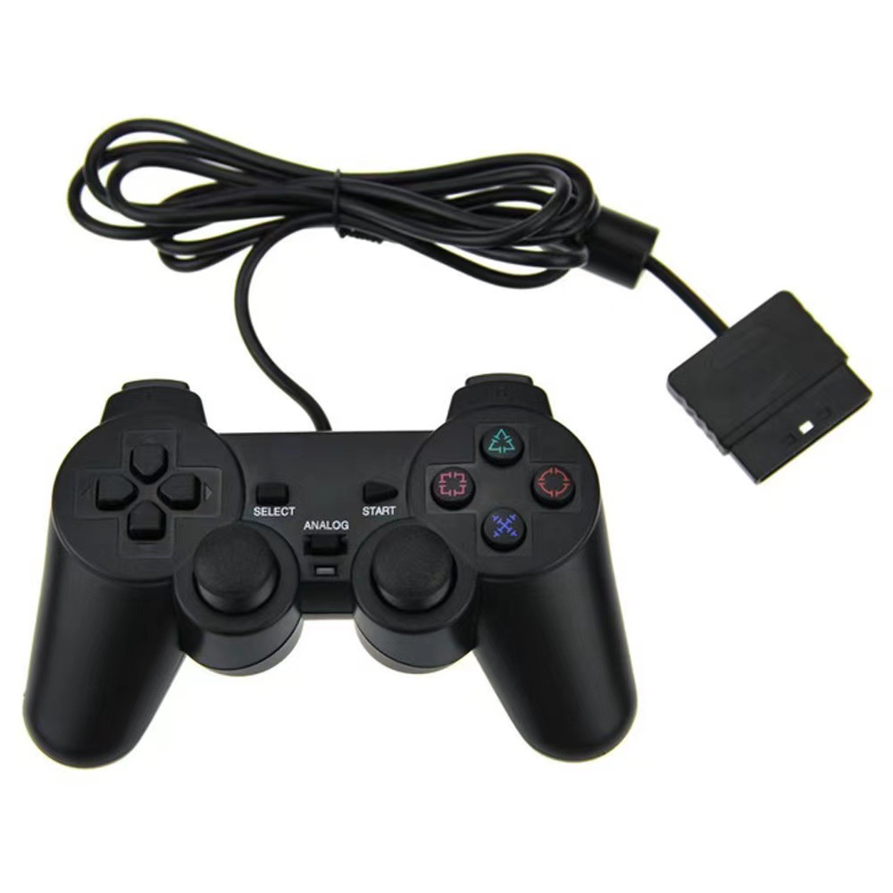 PS2 game controller snowflake buttons dual motor dual vibration transparent colorful P2 controller