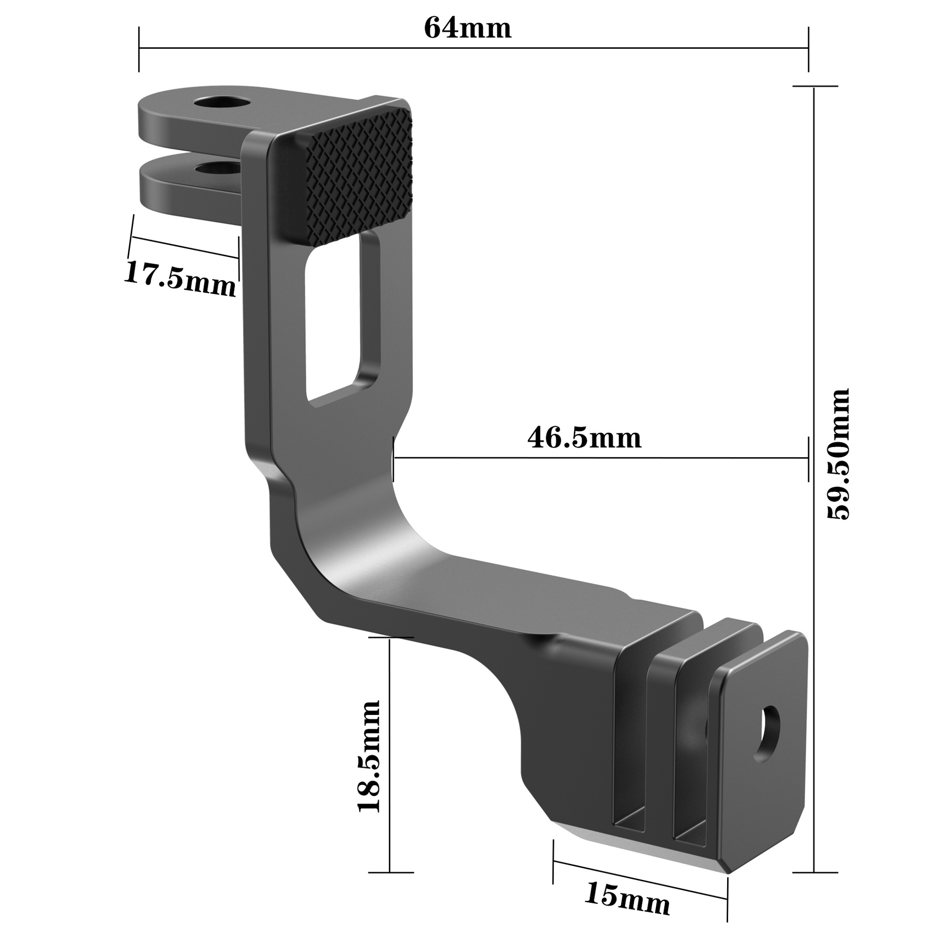 GoPro12/11/10 Action Camera Metal Expansion Cage Live Stream Vlog Centered Vertical Shot Video Recording Bracket