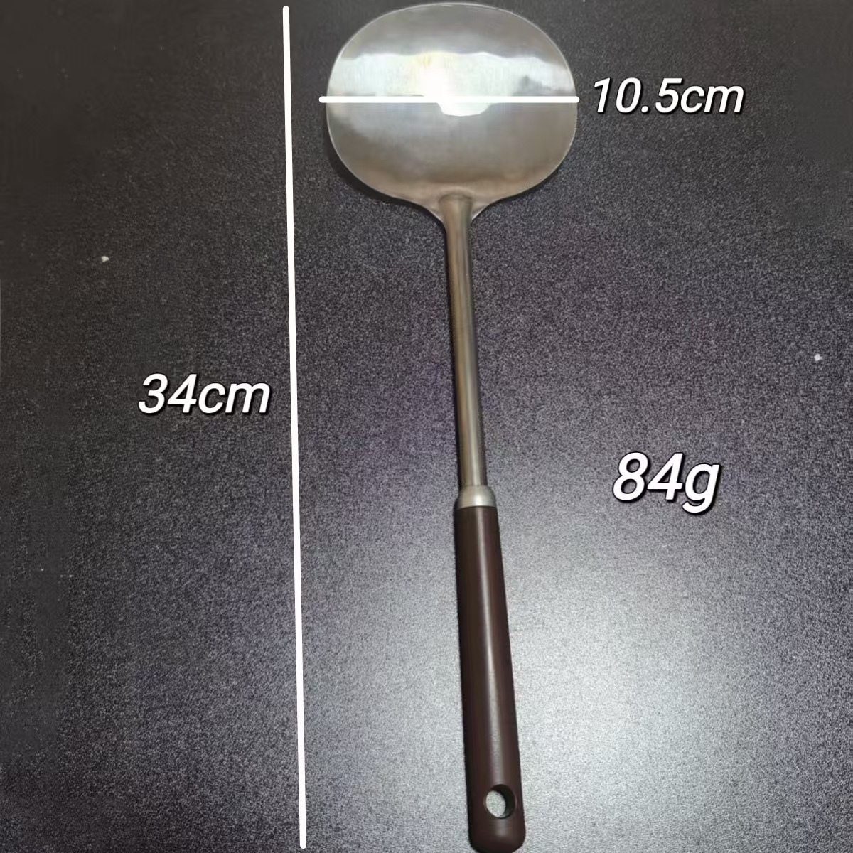 Stainless Steel Spatula Home Kitchen Mushroom Spatula Frying Pan Spatula Long Handle Anti-Scald High Temperature Resistant Cooking Spoon Kitchen Utensils
