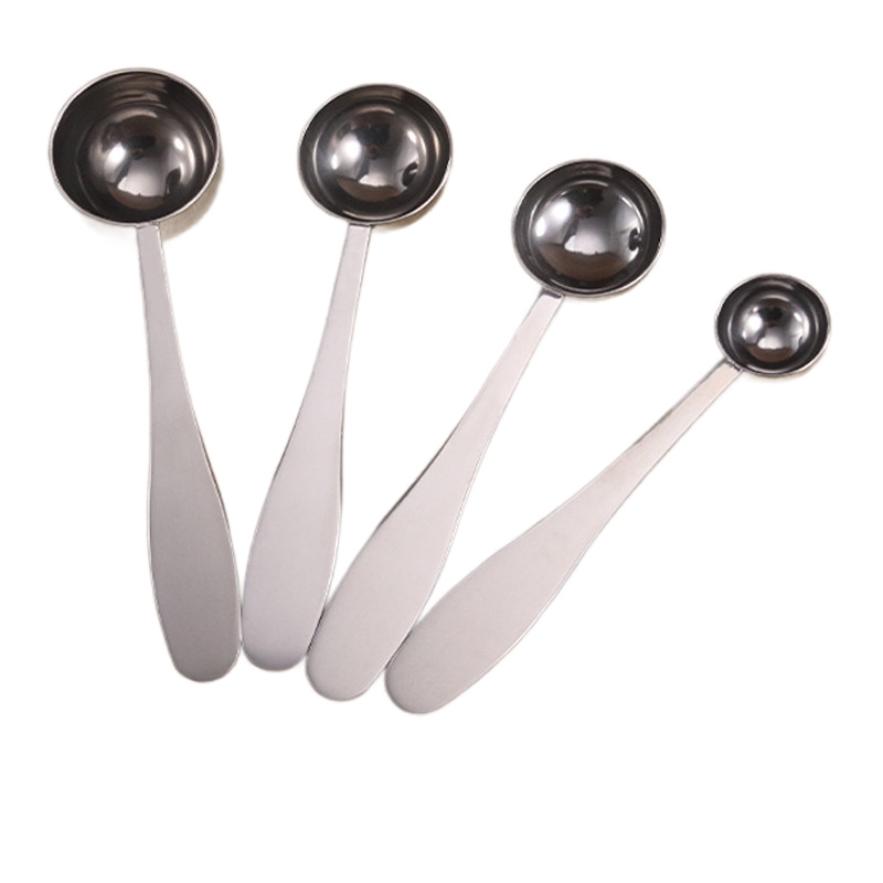 304 Stainless Steel Coffee Bean Spoon Kitchen High Precision Commercial Measuring Spoon Long Handle Salt Milk Powder Seasoning Spoon