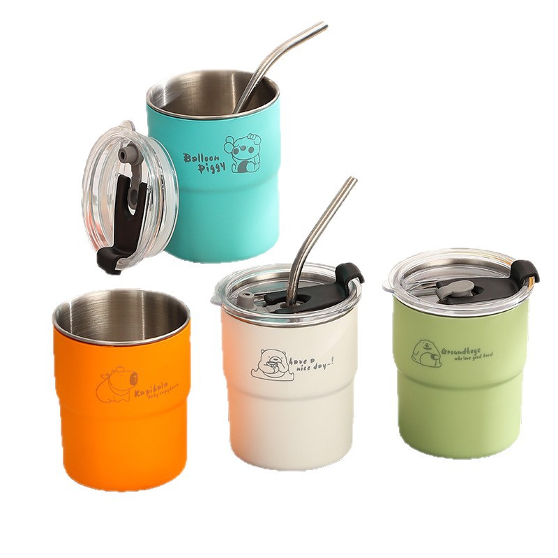 304 stainless steel mug household water cup shatterproof student office coffee cup tea cup milk cup