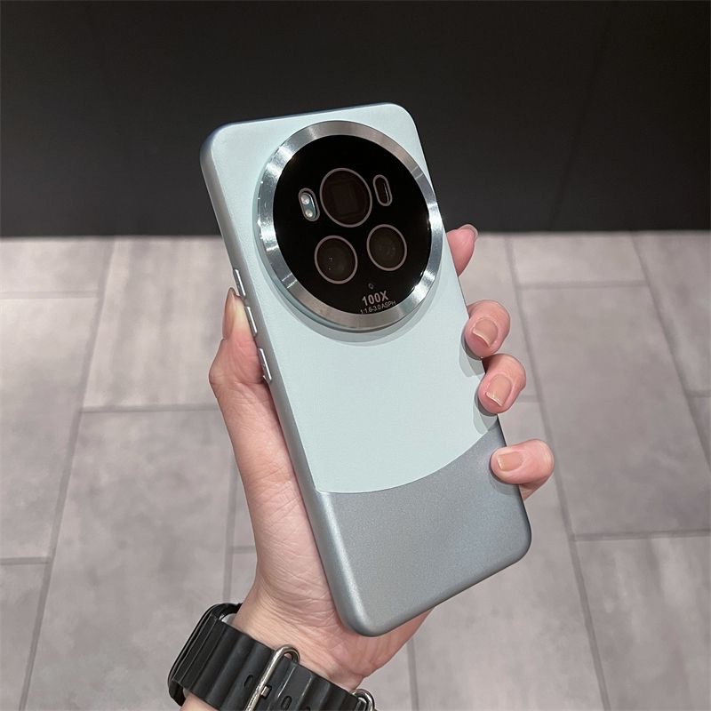 For Honor Magic6 Phone Case Stitched Vegan Leather Full Coverage Lens Film Anti-Drop Case Magic5pro Protective Case