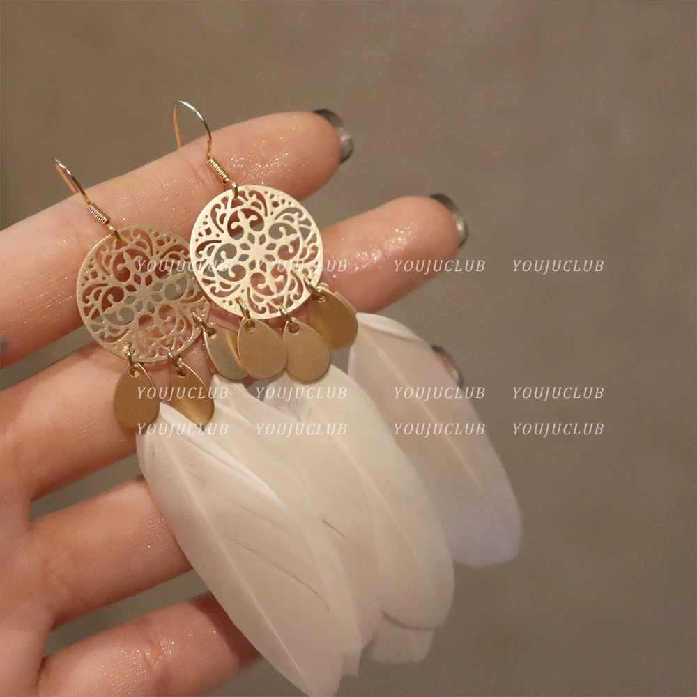 Bohemian Style Earrings Women Ethnic Ear Accessories Vacation Style Earrings Xinjiang Tibet Yunnan Exotic Tassel Accessories
