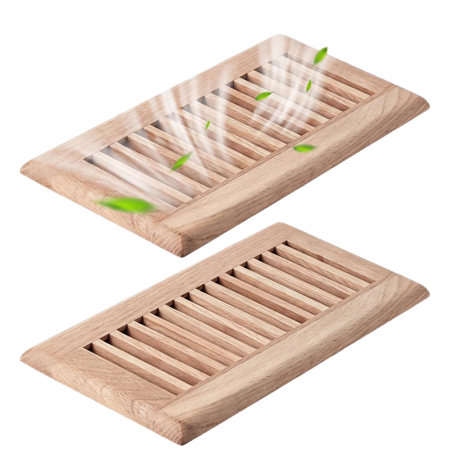 New wood floor ventilation cover, recessed home ventilation floor register, wooden living room bedroom ventilation cover