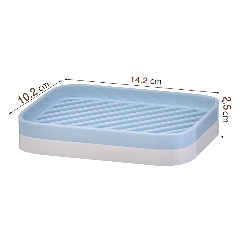 Soap dish with drainage, bathroom double-layer large soap box, home storage soap rack with drainage design