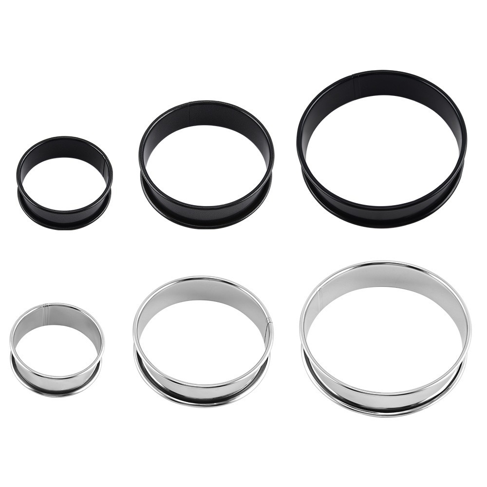 Stainless Steel Cake Ring Tart Ring Mold Double Rolled Edge Round Smooth Baking Tool