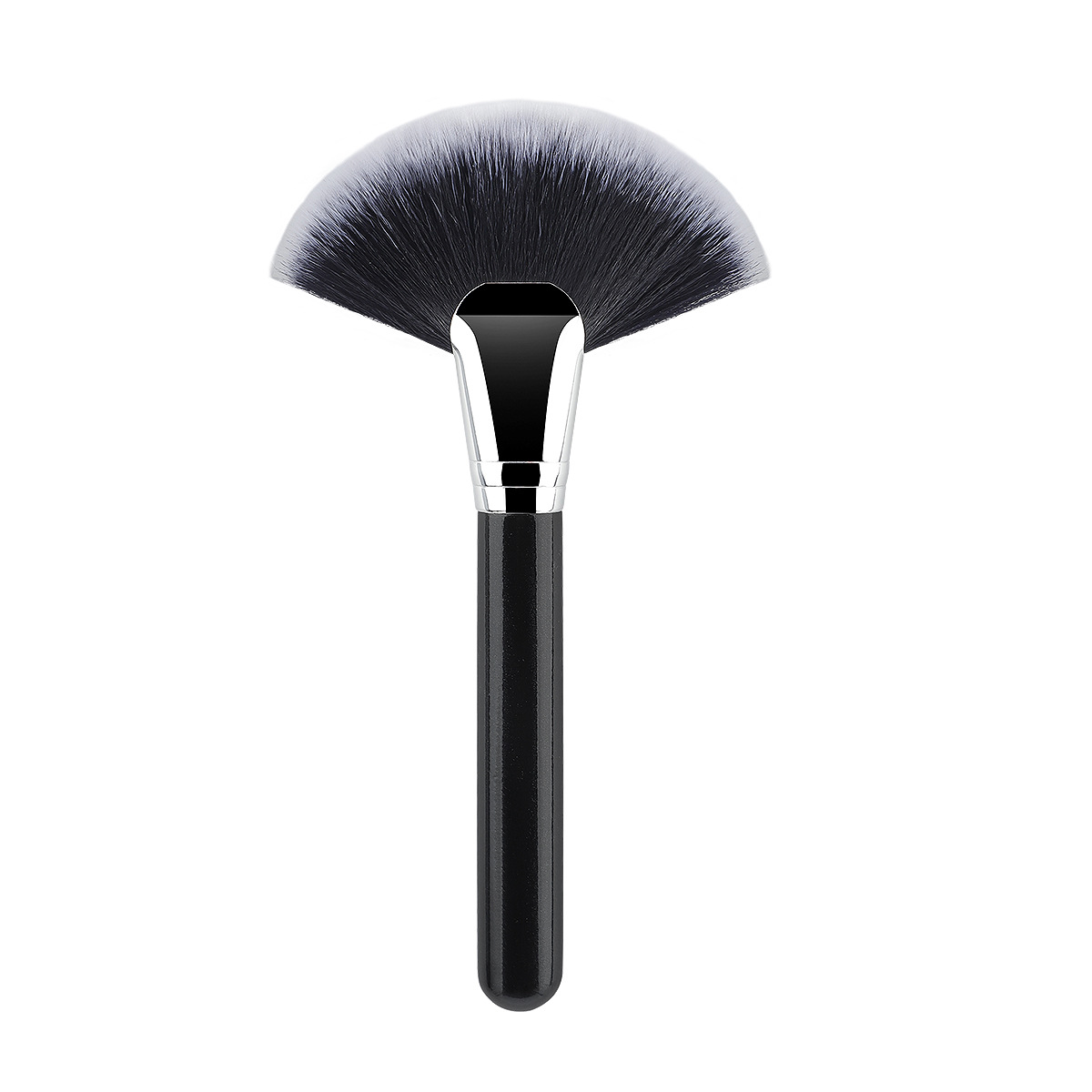 New Single Large Fan Brush Highlighter Brush Excess Powder Brush Face Highlight Brush Soft Bristle Fire Shape Cosmetic Tool