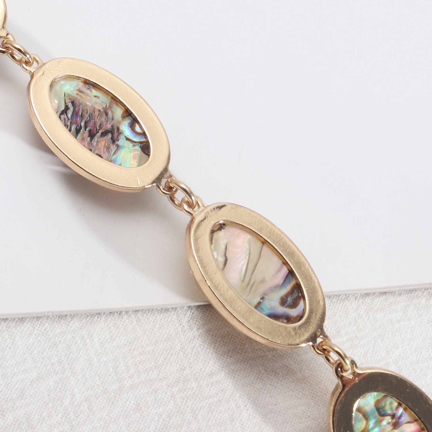 Design Wind Accessories Abalone Shell White Shell Faceted Resin Texture Exquisite Girl Bracelet