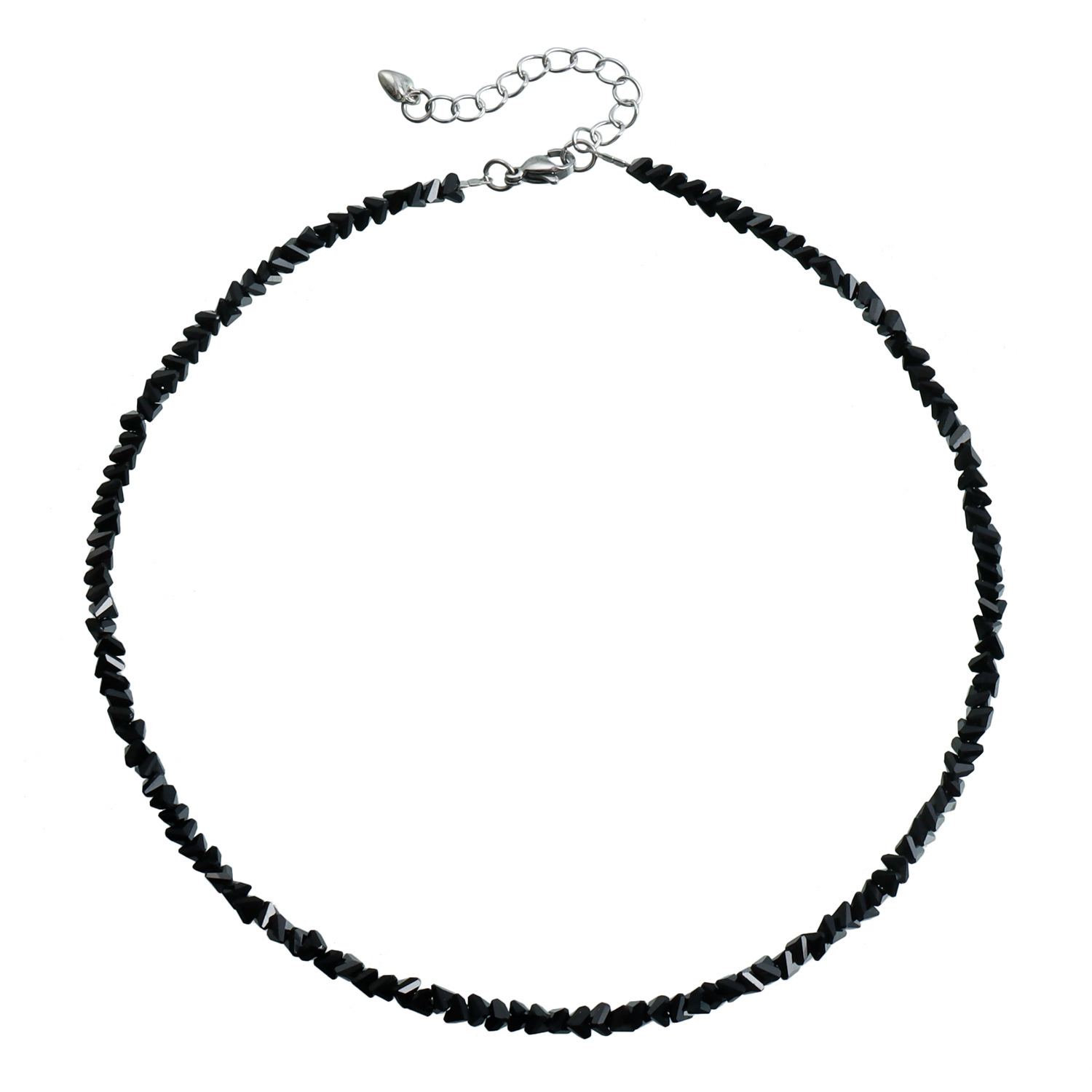 Accessories Multi-faceted Glass Crystal Necklace for Women Simple Choker