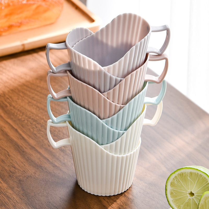 Disposable paper cup holder, anti-scald tea cup sleeve, color-contrast plastic cup sleeve, leak-proof office cup sleeve, 8 pieces/pack